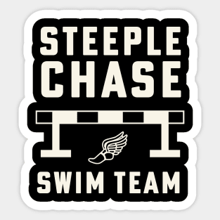 Steeplechase Swim Team Funny Track and Field Sticker